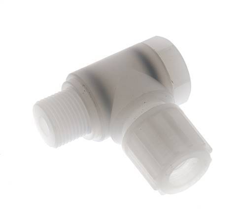 12x10mm & G3/8'' PVDF L-Vorm Knelfitting Buitendraad Banjo Bout 10bar