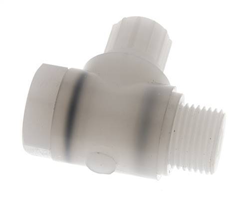 10x8mm & G1/2'' PVDF L-Vorm Knelfitting Buitendraad Banjo Bout 10bar