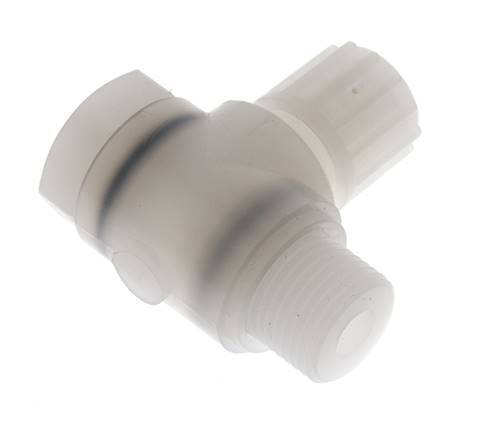 12x10mm & G1/2'' PVDF L-Vorm Knelfitting Buitendraad Banjo Bout 10bar