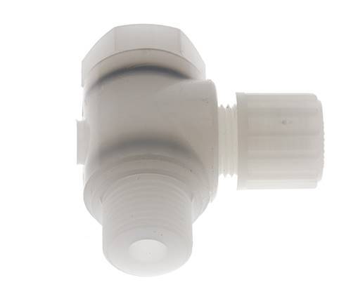 12x10mm & G1/2'' PVDF L-Vorm Knelfitting Buitendraad Banjo Bout 10bar