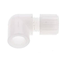 14x12mm & G1/4'' PVDF Elbow Compression Fitting with Female Threads 10 bar