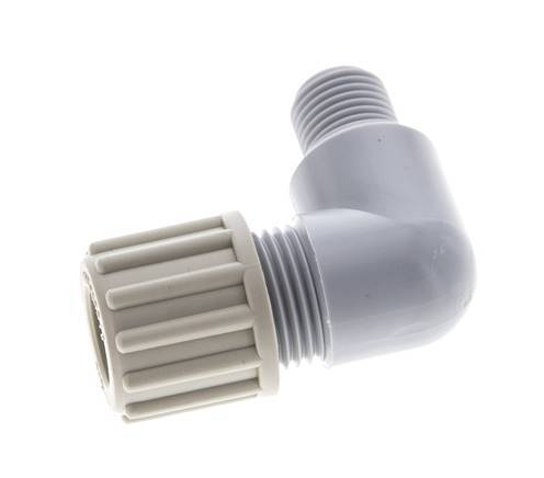 20x13mm & G3/4'' PVDF Straight Compression Fitting with Male Threads 10 bar PVC and PA