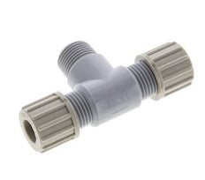 10x8mm & G3/8'' PA T-Shape Tee Compression Fitting with Male Threads 10 bar