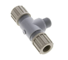 14x12mm & G3/8'' PA T-Shape Tee Compression Fitting with Male Threads 10 bar