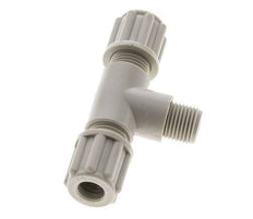 6x4mm & G1/8'' PP T-Shape Tee Compression Fitting with Male Threads 10 bar