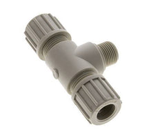 14x12mm & G3/8'' PP T-Shape Tee Compression Fitting with Male Threads 10 bar
