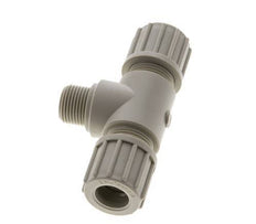 14x12mm & G3/8'' PP T-Shape Tee Compression Fitting with Male Threads 10 bar