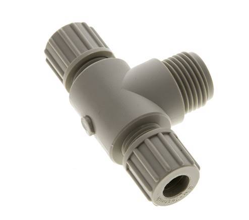 10x8mm & G1/2'' PP T-stuk Knelfitting Buitendraad 10bar
