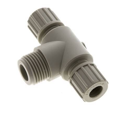 10x8mm & G1/2'' PP T-stuk Knelfitting Buitendraad 10bar