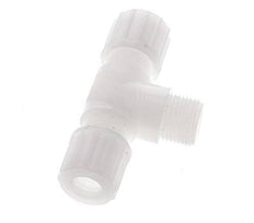 10x8mm & G3/8'' PVDF T-Shape Tee Compression Fitting with Male Threads 10 bar