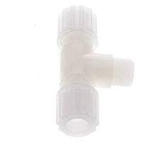 8x6mm & G1/2'' PVDF T-Shape Tee Compression Fitting with Male Threads 10 bar