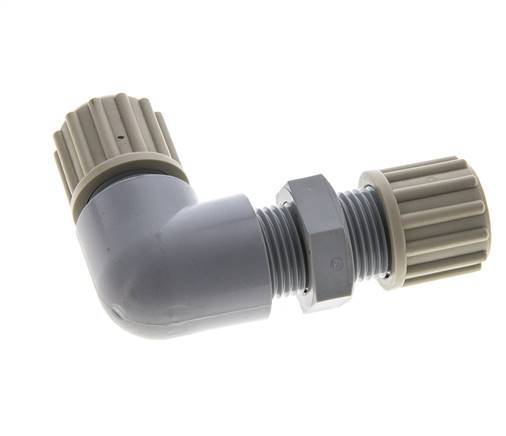 12x9mm Pa L-Vorm Knelfitting Schotdoorvoer 10bar