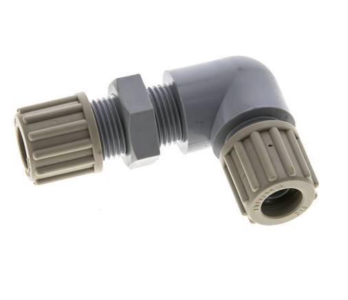 12x9mm Pa L-Vorm Knelfitting Schotdoorvoer 10bar
