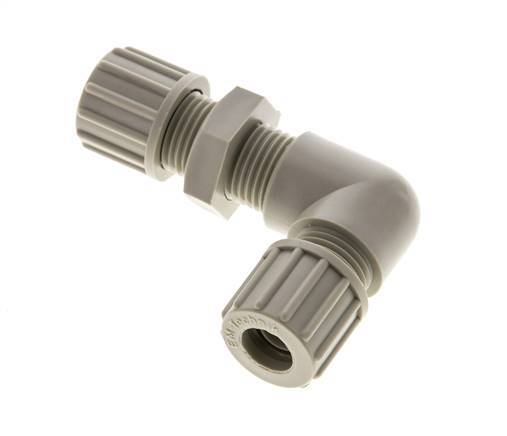 10x8mm Pp L-Vorm Knelfitting Schotdoorvoer 10bar