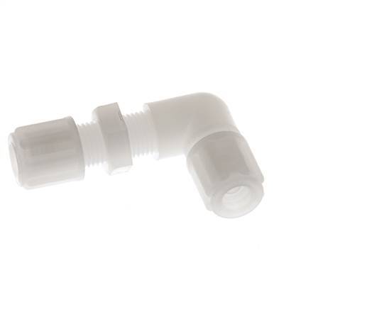 6x4mm Pvdf L-Vorm Knelfitting Schotdoorvoer 10bar