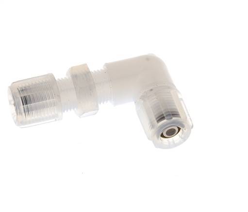6x4mm & PFA L-Vorm Knelfitting Binnendraad Schotdoorvoer 10bar
