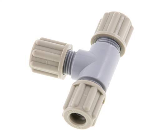 6x4mm Pa T-stuk Knelfitting 10bar [2 Stuks]