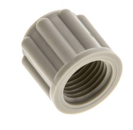 6x4 M10x1mm Union Nut PP Gekarteld [20 Stuks]