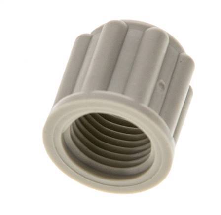 6x4 M10x1mm Union Nut PP Gekarteld [20 Stuks]