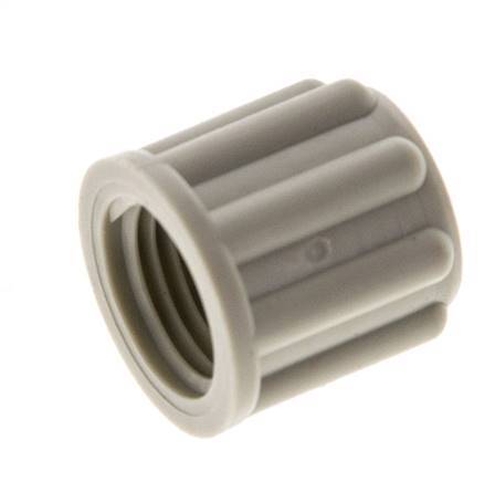 6x4 M10x1mm Union Nut PP Gekarteld [20 Stuks]