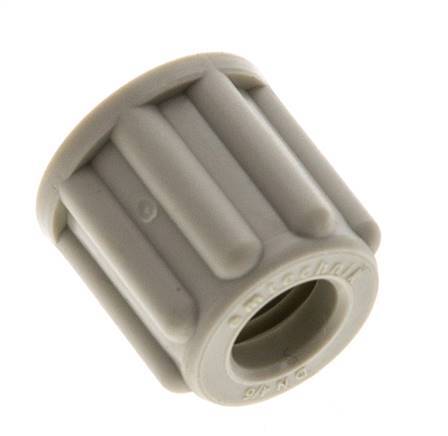 6x4 M10x1mm Union Nut PP Gekarteld [20 Stuks]