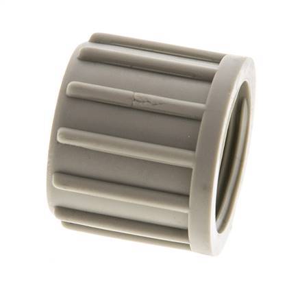 6x4mm (M10x1) PVDF Union Nut Knurled [5 Pieces]