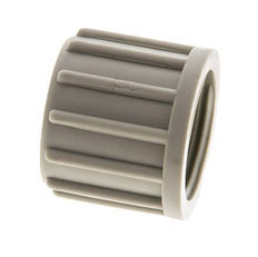 6x4mm (M10x1) PVDF Union Nut Knurled [5 Pieces]