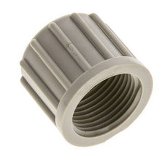 6x4mm (M10x1) PVDF Union Nut Knurled [5 Pieces]