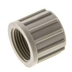6x4mm (M10x1) PVDF Union Nut Knurled [5 Pieces]