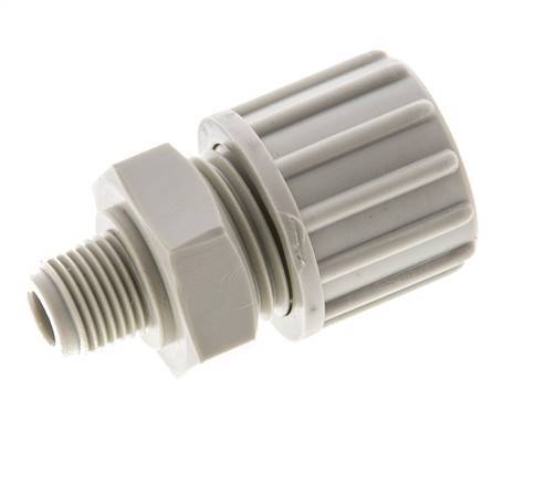 10x4mm & G1/8'' PP Straight Compression Fitting with Male Threads 10 bar PVC and PA