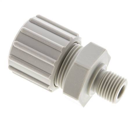 15x9mm & G1/4'' PP Straight Compression Fitting with Male Threads 10 bar PVC and PA