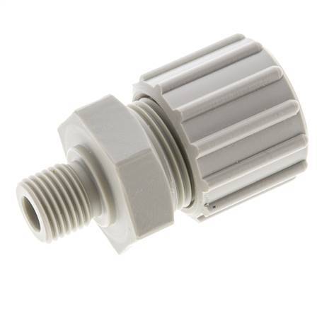 15x9mm & G1/4'' PP Straight Compression Fitting with Male Threads 10 bar PVC and PA