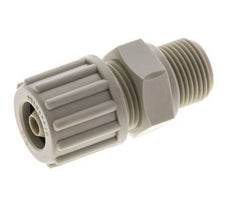 12x6mm & G3/8'' PP Straight Compression Fitting with Male Threads 10 bar PVC and PA