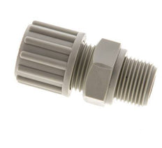 12x6mm & G3/8'' PP Straight Compression Fitting with Male Threads 10 bar PVC and PA