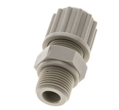 12x6mm & G3/8'' PP Straight Compression Fitting with Male Threads 10 bar PVC and PA