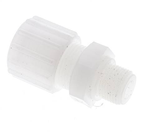 15x9mm & G3/8'' PVDF Straight Compression Fitting with Male Threads 10 bar PVC and PA