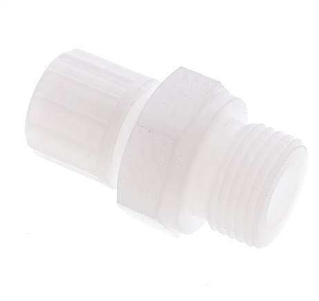 10x4mm & G1/2'' PVDF Straight Compression Fitting with Male Threads 10 bar PVC and PA