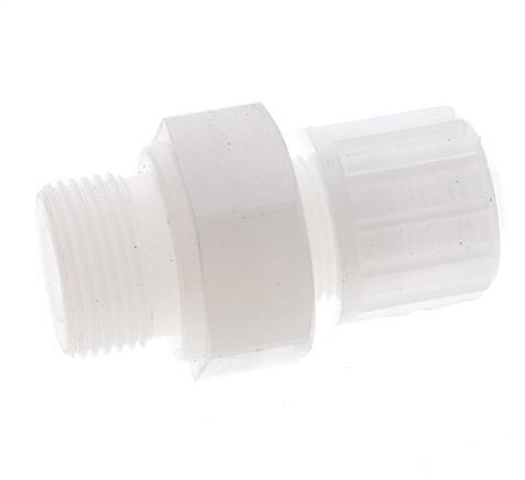 16x10mm & G3/4'' PVDF Straight Compression Fitting with Male Threads 10 bar PVC and PA