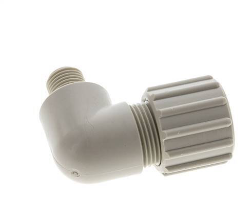 15x9mm & G1/4'' PP Elbow Compression Fitting with Male Threads 10 bar PVC and PA