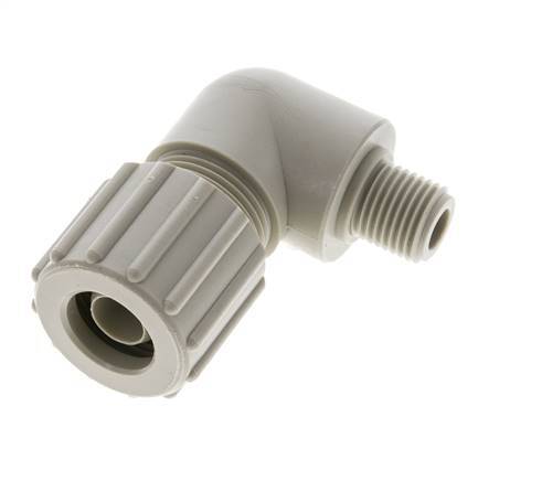 15x9mm & G1/4'' PP Elbow Compression Fitting with Male Threads 10 bar PVC and PA