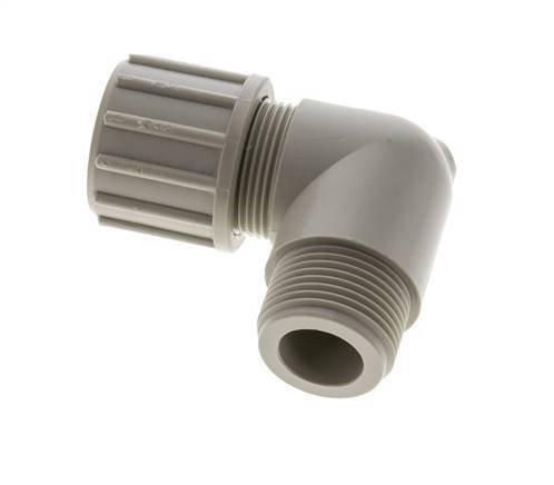 10x4mm & G1/8'' PVDF Elbow Compression Fitting with Male Threads 10 bar PVC and PA