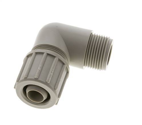 15x9mm & G1/8'' PVDF Elbow Compression Fitting with Male Threads 10 bar PVC and PA