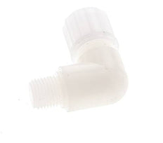 10x4mm & G1/4'' PVDF L-Vorm Knelfitting Buitendraad 10bar Kunststof en Polyamide