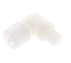 10x4mm & G1/4'' PVDF L-Vorm Knelfitting Buitendraad 10bar Kunststof en Polyamide