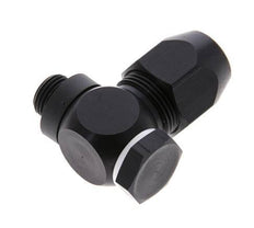 10x4mm & G1/8'' Aluminum Elbow Compression Fitting with Male Threads 10 bar PVC and PA