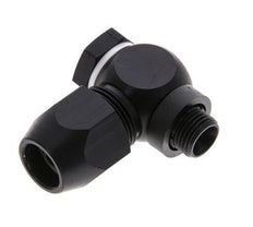 10x4mm & G1/8'' Aluminum Elbow Compression Fitting with Male Threads 10 bar PVC and PA