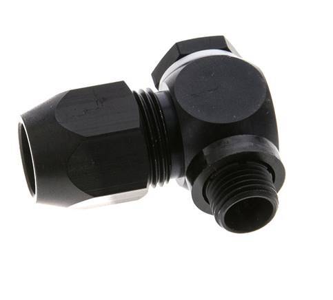 14x8mm & G1/4'' Aluminum Elbow Compression Fitting with Male Threads 10 bar PVC and PA