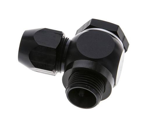 12x6mm & G3/8'' Aluminum Elbow Compression Fitting with Male Threads 10 bar PVC and PA