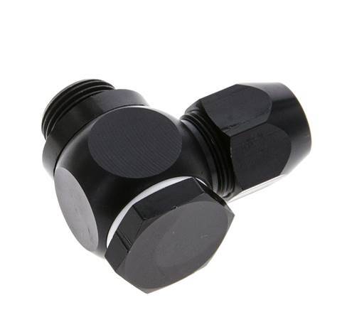 12x6mm & G3/8'' Aluminum Elbow Compression Fitting with Male Threads 10 bar PVC and PA