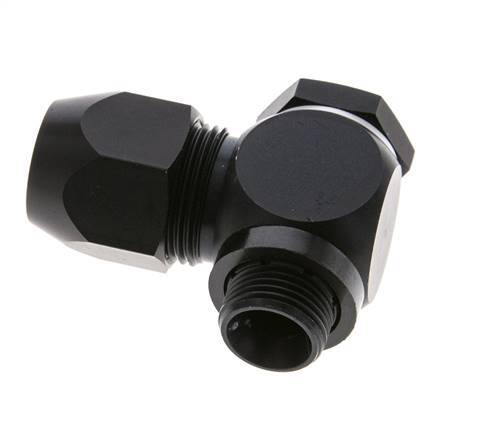 16x10mm & G3/8'' Aluminum Elbow Compression Fitting with Male Threads 10 bar PVC and PA